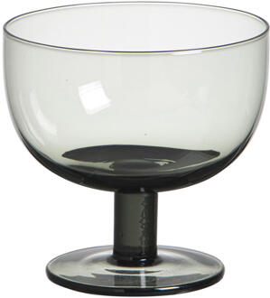 Serveerschaaltje Liz Grijs - 10,5xØ11 Cm - Glas - Grijs#Transparant - H10.5 Cm