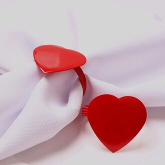 Servet Bloem Ring Rose Valentijnsdag Groen Blad Bloem Servet Gesp Vouwen Doek Ring Valentijnsdag Ornament Servet ring 8