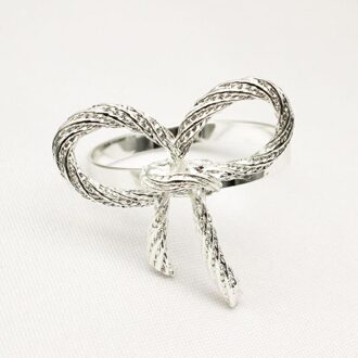 Servetringen-8 Servetringen Voor Diner Partijen, Bruiloften, Home Party Servies Decoratie zilver