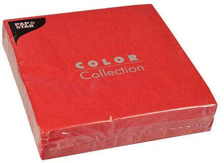 Servetten - 100x - rood - 40 x 40 cm - papier - lunch/diner servetten - feestservetten