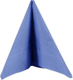 Servetten - 20x - blauw - 33 x 33 cm - papier - lunch/diner servetjes