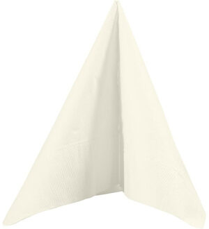 Servetten - 40x - creme wit - 33 x 33 cm - papier - lunch/diner servetjes