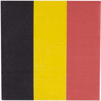 Servetten Belgische Vlag (20st) Multikleur - Print