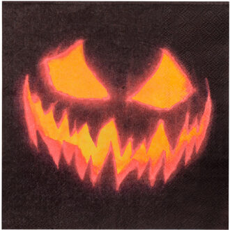 Servetten Halloween Creepy Pumpkin (20st) Multikleur - Print