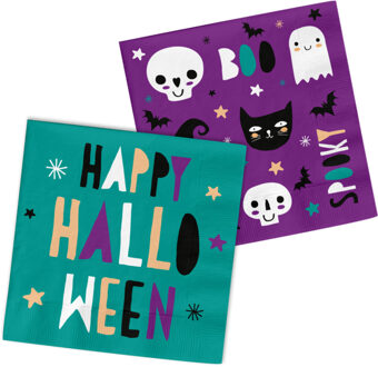 Servetten Happy Halloween (20st) Multikleur - Print