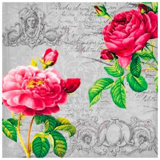 Servetten Lunch Deux Rozen Classique Black