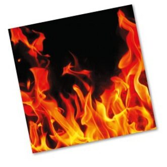 Servetten met vlammen - 20x - 33 x 33 cm - BBQ - verjaardag - diner feestservetten Multi
