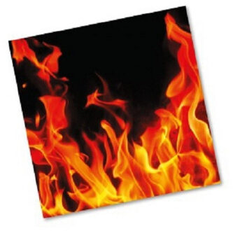 Servetten met vlammen - 40x - 33 x 33 cm - BBQ - verjaardag - diner feestservetten