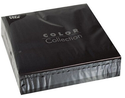 Servetten - zwart - 100x - 40 x 40 cm - 2-laags FSC papier - wegwerpservetten - feestservetten