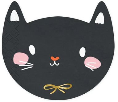 Servetten Zwarte Kat (20st)