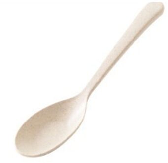 Servies 1Pc Populaire Tarwe Stro Eco Vriendelijke Keuken Accessoires Restaurant Draagbare Lepel beige
