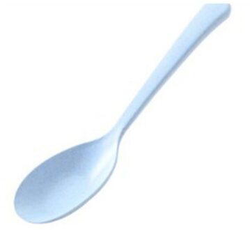 Servies 1Pc Populaire Tarwe Stro Eco Vriendelijke Keuken Accessoires Restaurant Draagbare Lepel lucht blauw