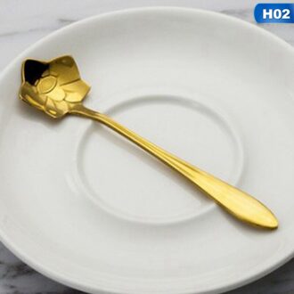 Servies Koffie Roeren Lepel Keramische Handvat Bloem Scoop Rvs Vergulde Cherry Rose Lepels Keuken Gereedschap H02