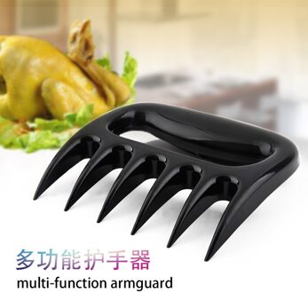Servies Vlees Splitter Bear Claw Shredder Barbecue Vork Hittebestendige Bbq Ultra Scherpe Messen Separator zwart 1