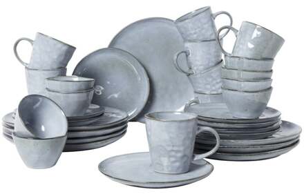 Serviesset Toscane - lichtblauw - 32-delig - 8 persoons