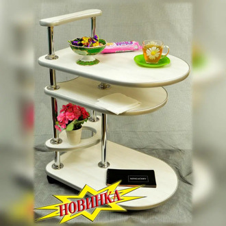 Serving table, 26Г1 on wheels Furniture for the living room, kitchen, bedroom. Bedside \ computer \ kitchen table on wheels