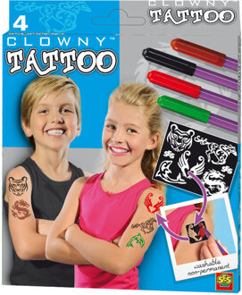 SES Clowny tattoostiften en sjablonen