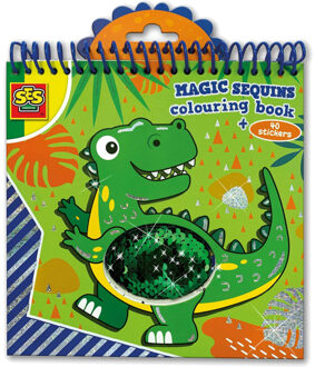 SES Creative Creative kleurboek Magic junior 19 x 20 cm papier groen/blauw