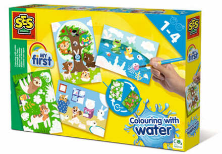 SES Creative Kleuren met water - Verborgen dieren