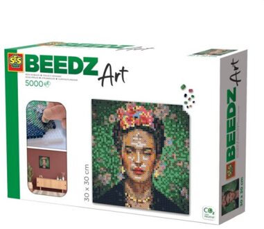 SES Creative strijkkralen Beedz Art Frida Kahlo junior 8-delig Multikleur