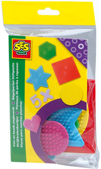 SES Creative strijkkralenbordjes vormen 5 stuks Multikleur