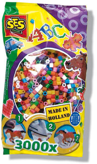 SES Creative strijkkralenmix standaard - 3000 kralen Multikleur