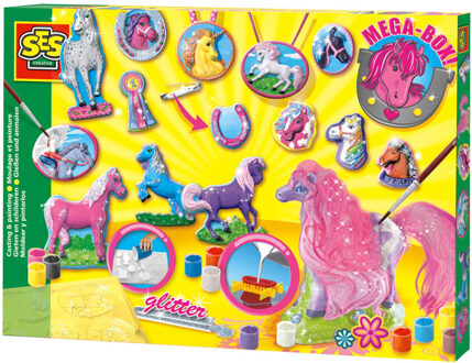 SES Figuren gieten Paarden Big Box - Boetseren