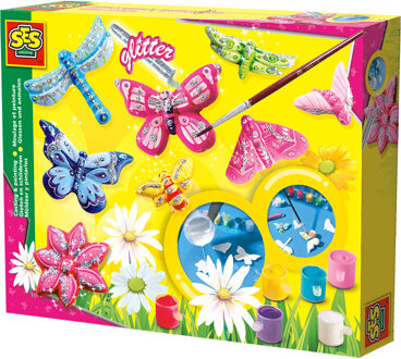 SES Gieten en schilderen - Vlinders en glitter Multikleur