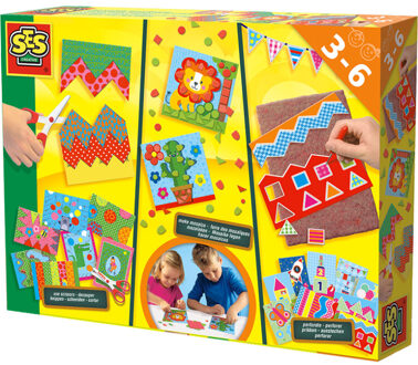 SES Ik Leer Knippen En Mozaiken En Prikken Ses - Knutselset Papier Ses Creative Hobby