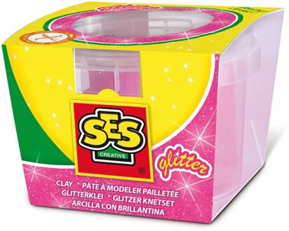 SES Klei - 90 Gram - Roze Glitter