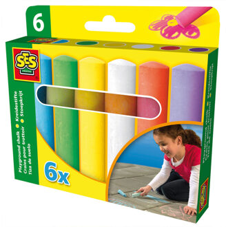 SES Stoepkrijt 6 Pack Multikleur