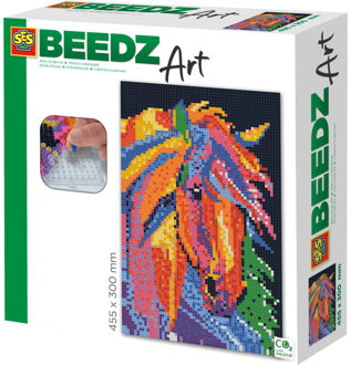 SES strijkkraalkunstwerk Beedz Art paard 45,5 x 30 cm 9-delig Multikleur