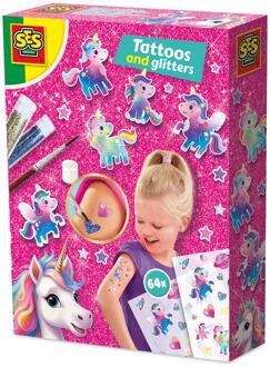 SES Unicorn - Tattoos en glitters