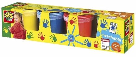 SES Vingerverf 4kleuren van 150ml Multi