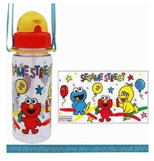 Sesame Street Straw & Strap Water Bottle 350ml 350ml RED
