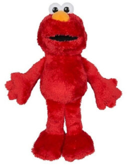 Sesamstraat pluche knuffel pop - Elmo - stof - 28 cm/37 cm staand Rood