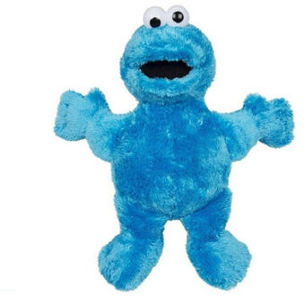 Sesamstraat pluche knuffel pop - Koekiemonster - stof -A 28 cm/37 cm staand - Knuffeldier Blauw