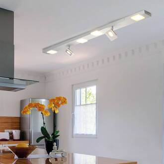 Session - LED plafondlamp, 6-lamps geslepen aluminium