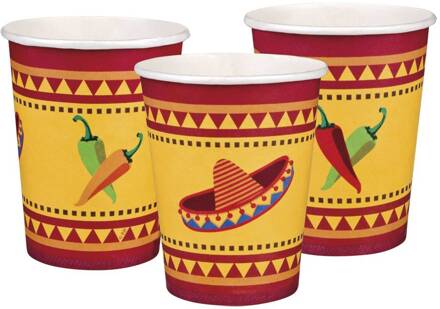 Set 10 Bekertjes Fiesta Mexico (21 cl) Multikleur - Print