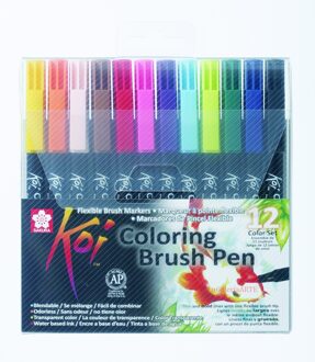 Set 12 Markers Koi Borstel Tip Sakura
