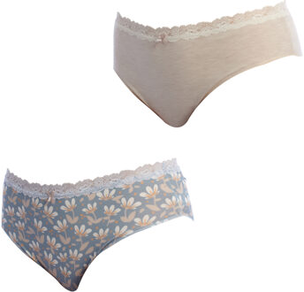 Set-2 Brislip Coquettes Katoenen Slip 1032252 voor dames - maat L Veelkleurig