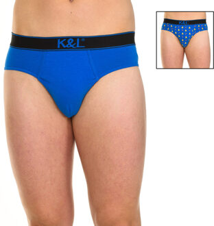 Set-2 Slips Grappige ademende stof KL2006 man - maat 2XL Blauw