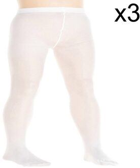 Set-3 Ondoorzichtige Slipjes met 40 Denier stuk 1151 baby Wit