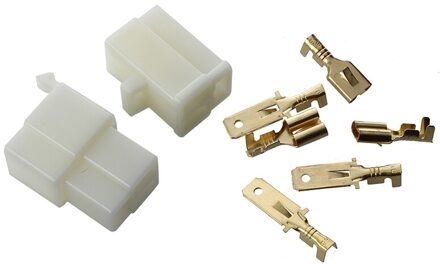Set 3-Pin Plug Connector Tab 6.3 Mm Motorfiets Scooter Auto
