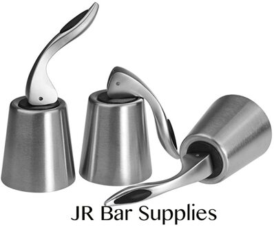 Set 3 Rode Wijnfles Stop Rvs Vacuüm Fles Plug Houden Wijn Verse