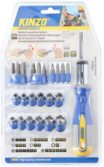 Set 34 stuks schroevendraaier en boren Kinzo