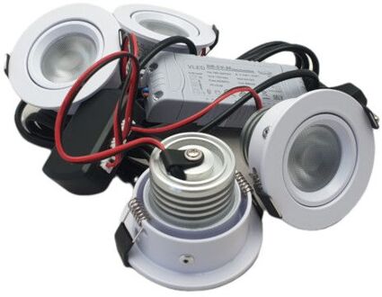 Set 4 x 4 Watt dimbare led inbouwspots Wit - 2700K