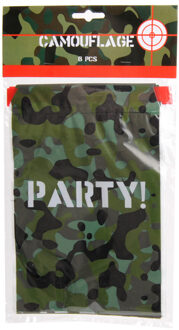 Set 6 Feestzakjes Camouflage (23 x 15 cm)