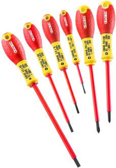Set 6 Geïsoleerde Schroevendraaiers Sleuf/PH - E160910