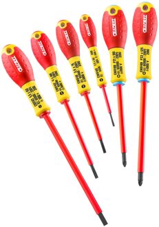 Set 6 Geïsoleerde Schroevendraaiers Sleuf/PZ - E160911